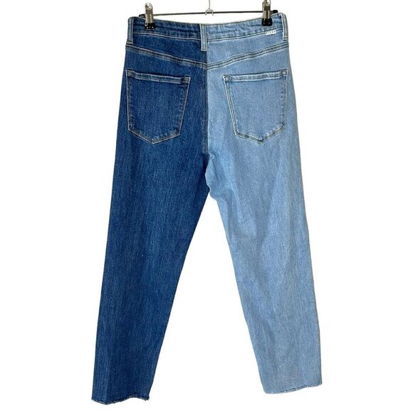 Risen Blue Combo Jeans Two Color Jeans High Rise Size 28 - Picture 3 of 8